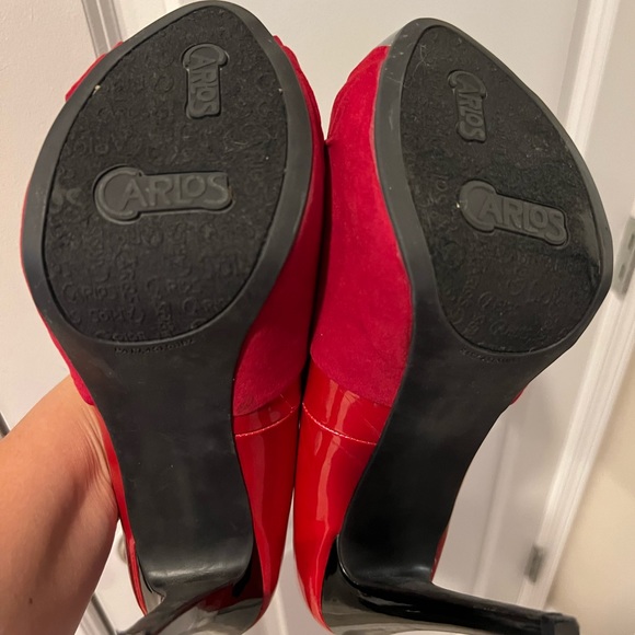 NWOT Red Hot Carlos Santana Open Toe Stiletto Heels 👠 Size 10 - Picture 4 of 4